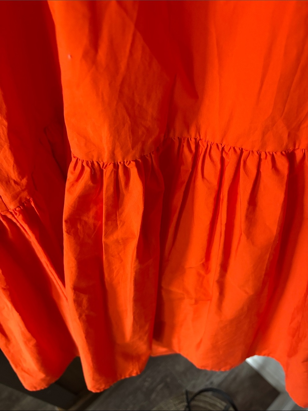 Anthropology ruffled orange dress nwt whit two 208$ value ptp 21 - Picture 5 of 5